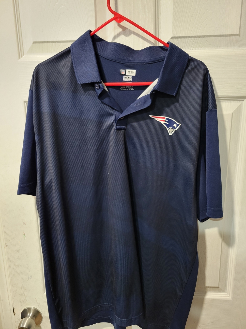 Team Apparel Navy Blue New England Patriots Polo